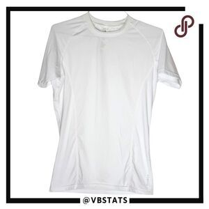 Athlio Men's Short Sleeve Compression Activewear T-Shirt White Large